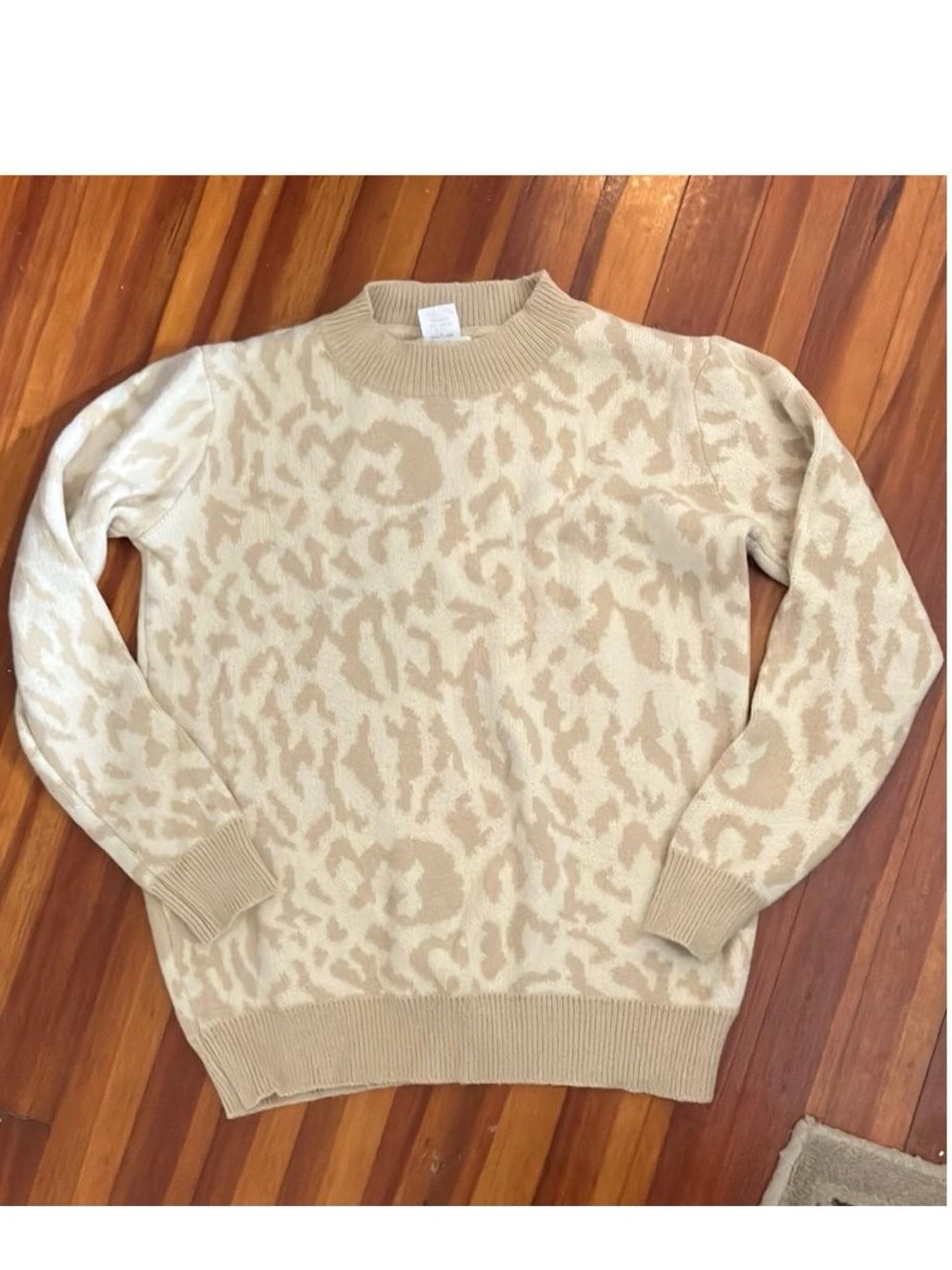 Animal Print Crewneck Sweater S